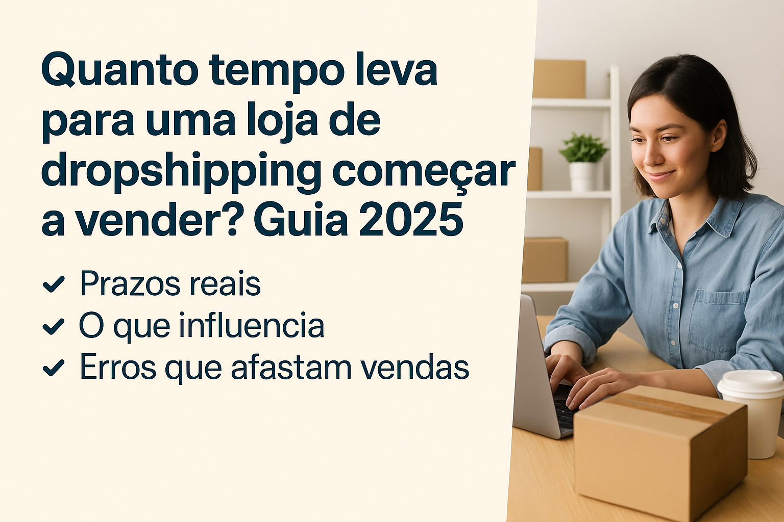 comecar-a-vender Quanto Tempo Leva Para uma Loja de Dropshipping Começar a Vender? Guia 2025