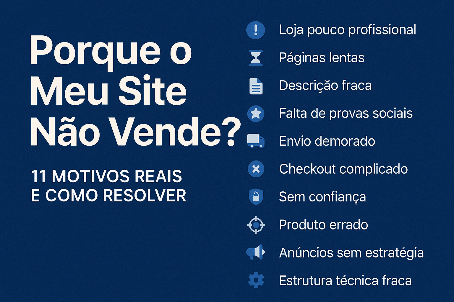 vende-drop Porque o Meu Site Não Vende? 11 Motivos Reais e Como Resolver (Guia 2025)