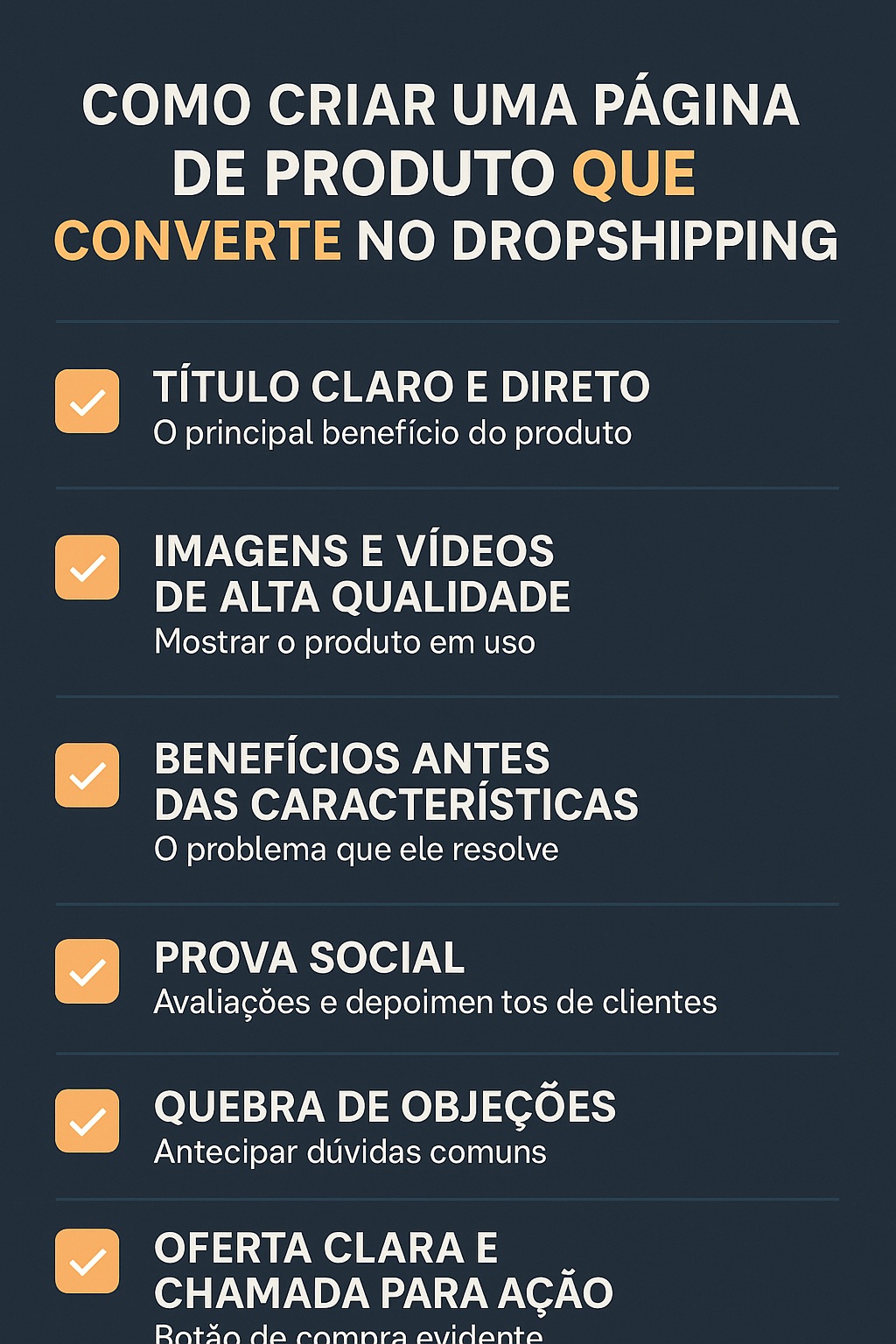 titulo Por Que a Página de Produto é o Fator Mais Importante no Dropshipping