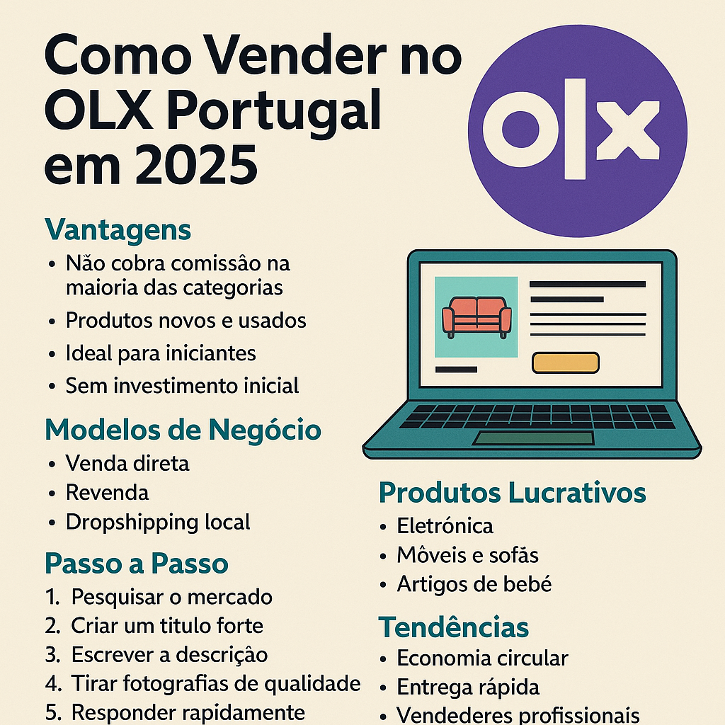 vantageens Como Vender no OLX Portugal em 2025 — Guia Definitivo de Vendas Online Para Iniciantes
