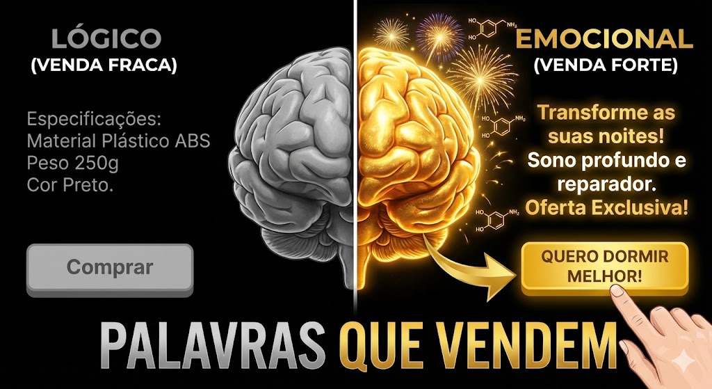 palavras Não Vendas o Colchão, Vende o Sono: O Guia de Copywriting e Gatilhos Mentais para Triplicar a Tua Conversão